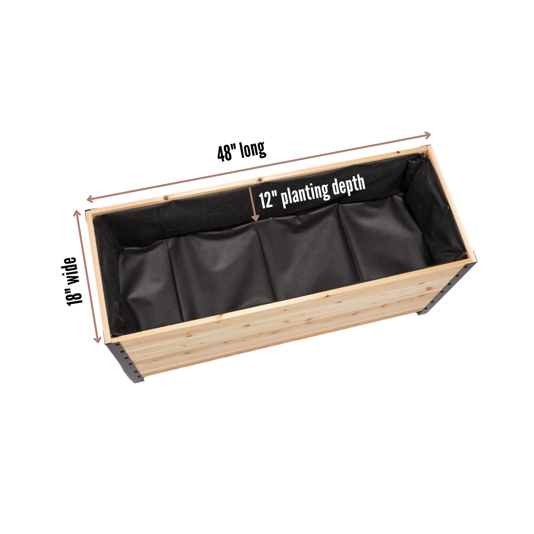 18" x 48" Planter Box - 24" TALL
