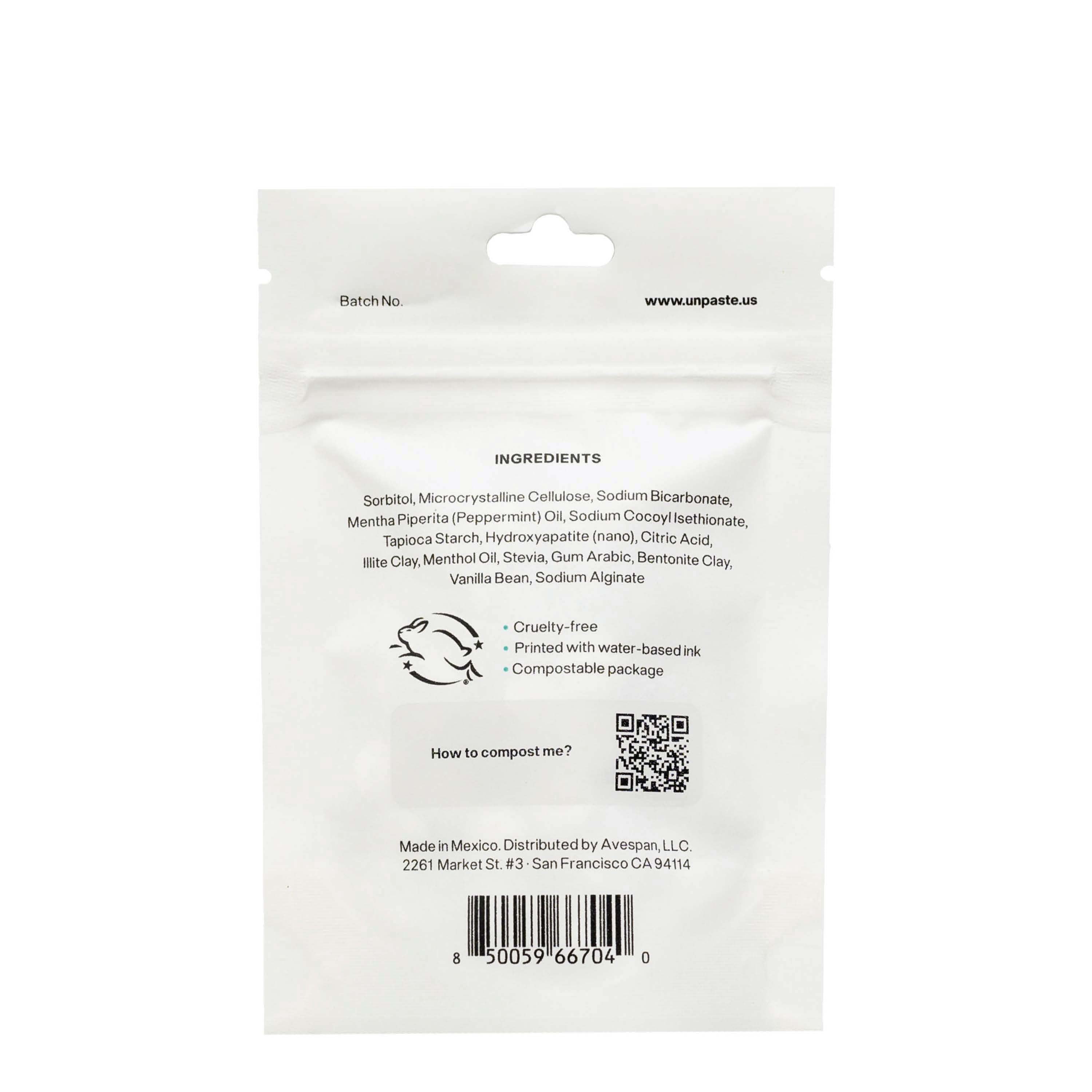 Toothpaste Tablets w/ Fluoride - Mint